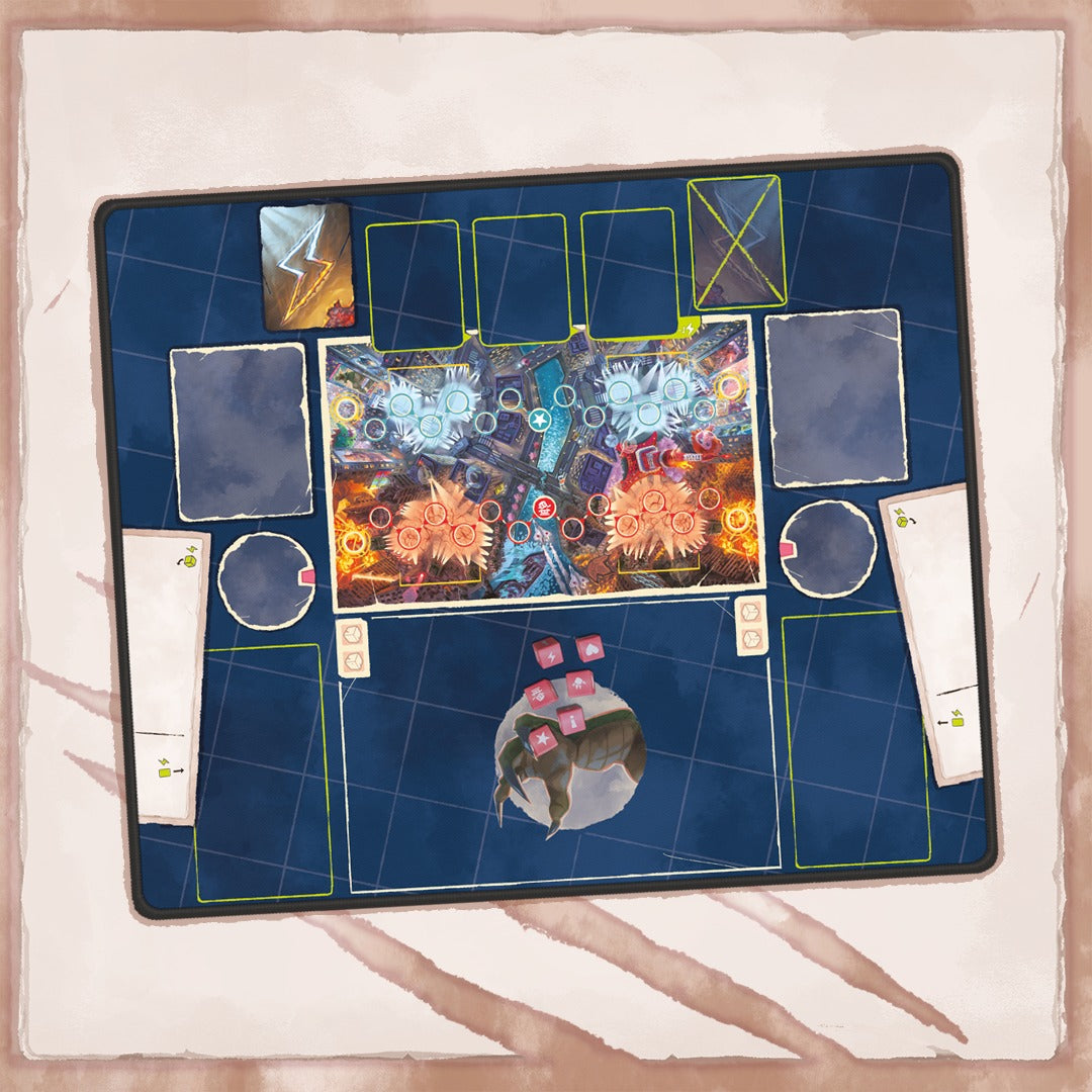 King Of Tokyo Duel Playmat | Tapete de Neopreno para el Juego de Duelo King Of Tokyo Duel Playmat | Tapete de Neopreno para el Juego de Duelo