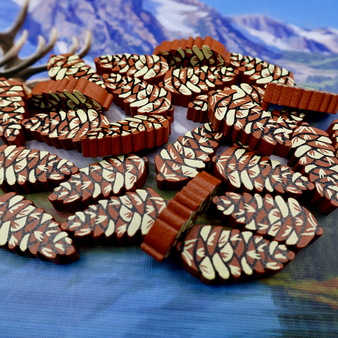 Cascadia: Wooden Pine Cones (Meeple Source)