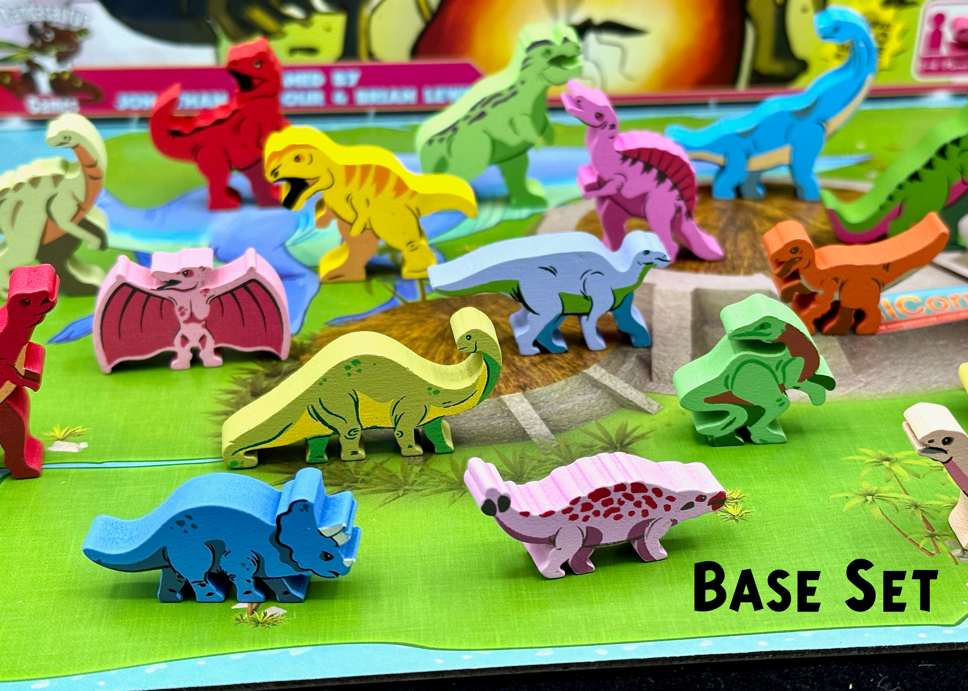 Dinosaur Island: Wooden Dinosaur Upgrade Set (Meeple Source Dinosaur Island: Wooden Dinosaur Upgrade Set (Meeple Source