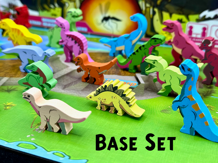 Dinosaur Island - Wooden Dinosaur Upgrade Set (Meeple Source)