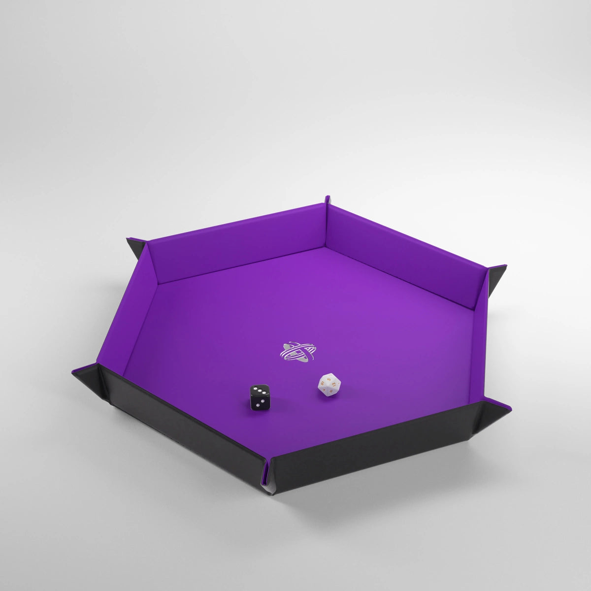 Gamegenic Hexagonal Magnetic Dice Tray Black/Purple