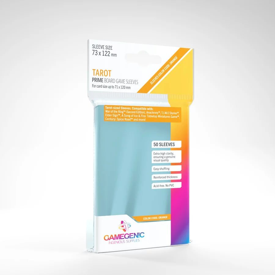 A set of clear, plastic card sleeves in their retail packaging on a white background