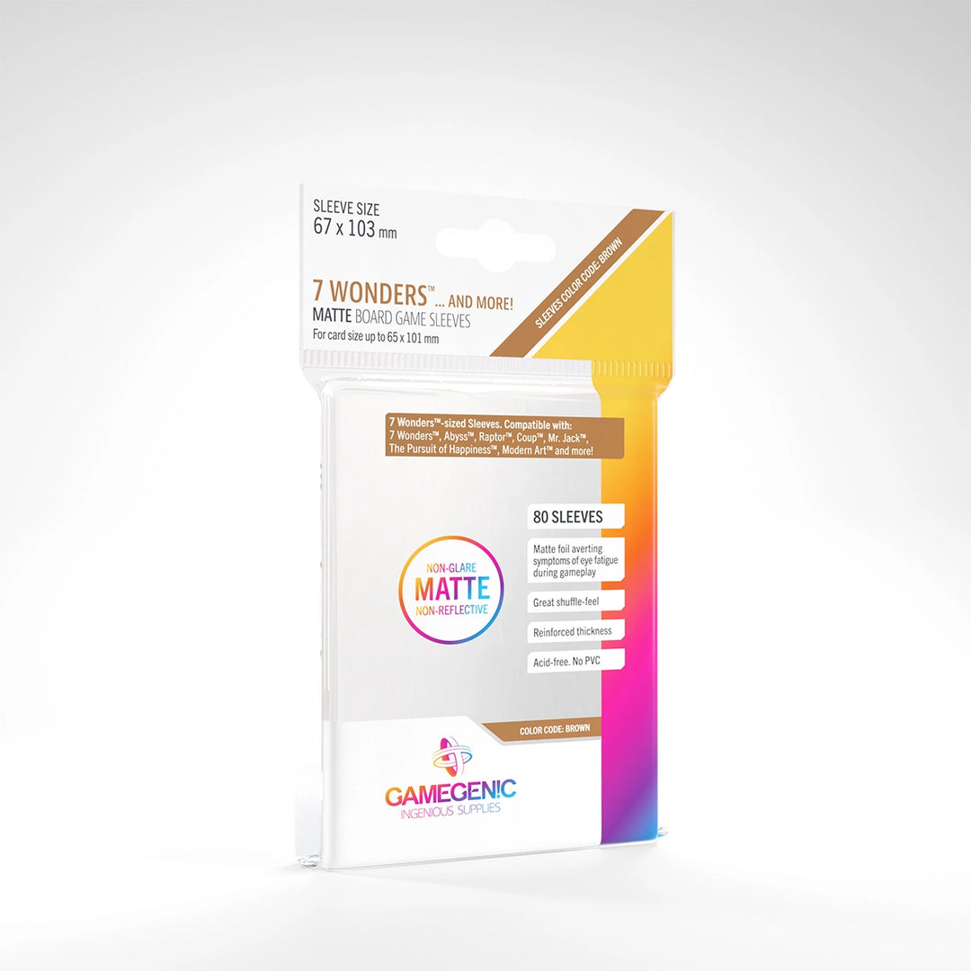 A set of clear, plastic card sleeves in their retail packaging on a white background