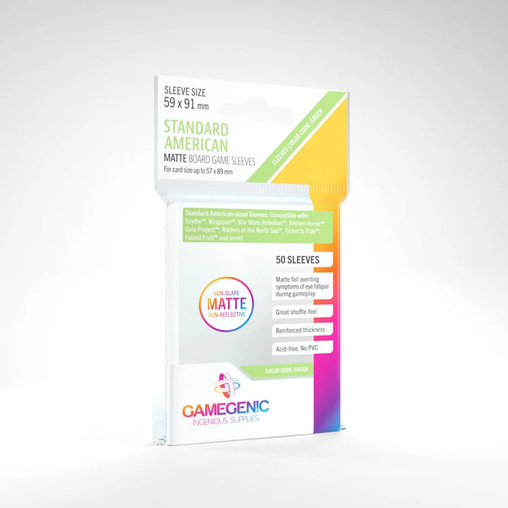 A set of clear, plastic card sleeves in their retail packaging on a white background