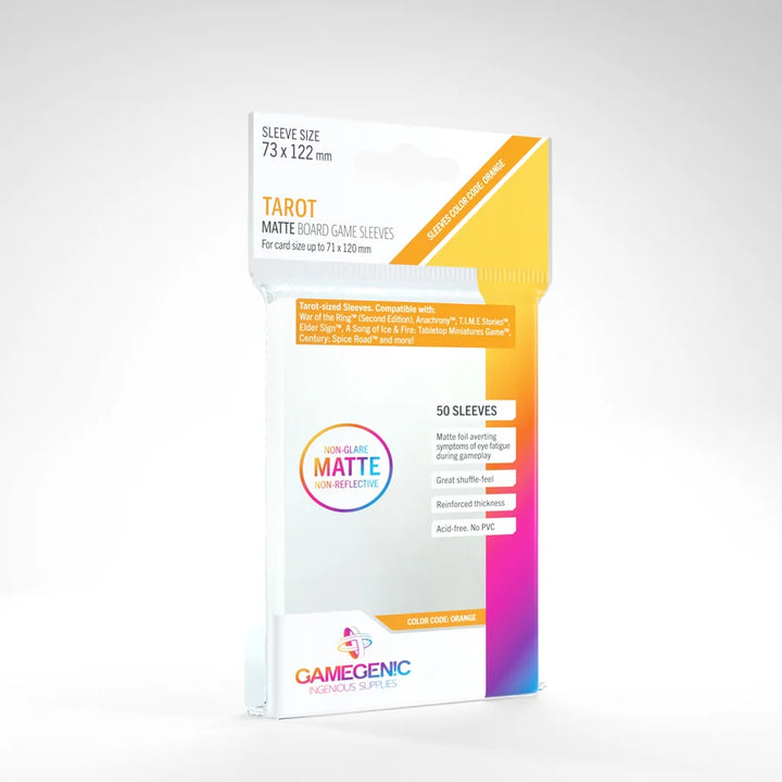 A set of clear, plastic card sleeves in their retail packaging on a white background