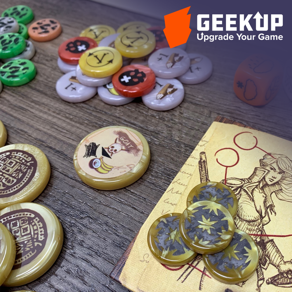 GeekUp Bit Set: Robinson Crusoe for use with the board game REORDER, Robinson Crusoe, sold at the BoardGameGeek Store