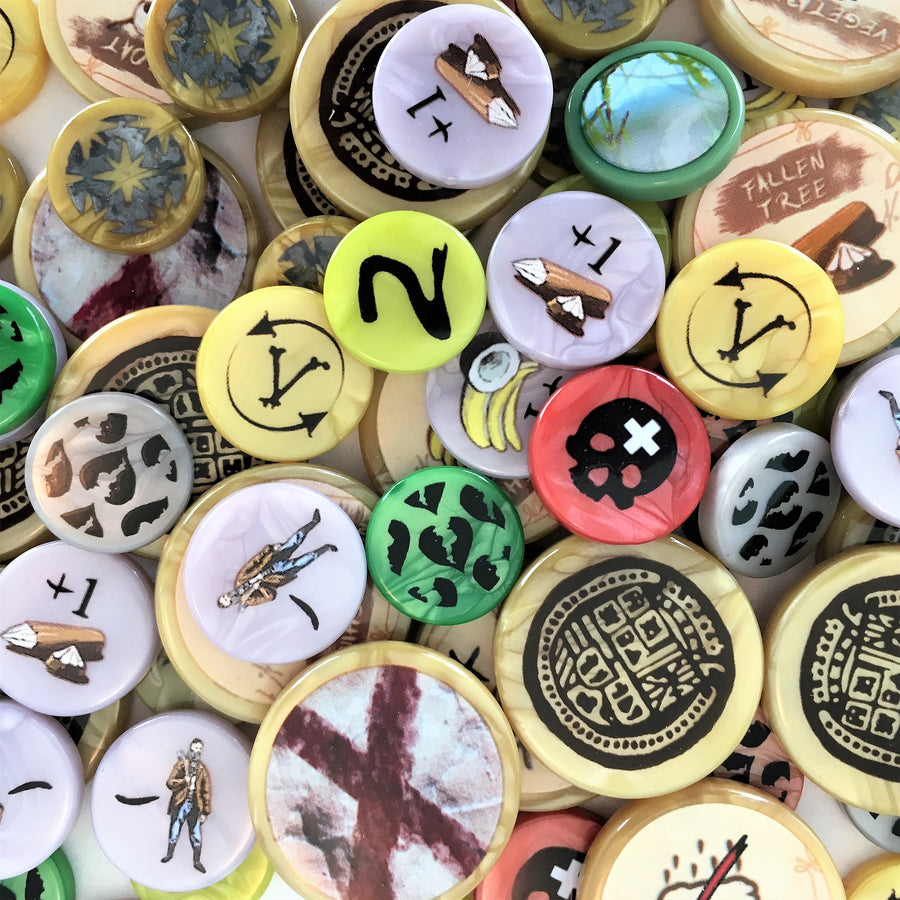 GeekUp Bit Set: Robinson Crusoe for use with the board game REORDER, Robinson Crusoe, sold at the BoardGameGeek Store