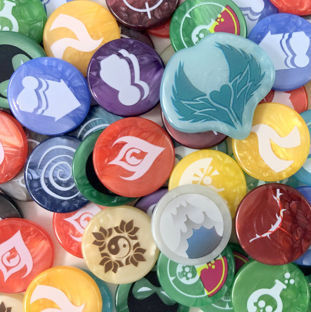 GeekUp Bit Set: Dice Throne Season 1 for use with the board game Dice Throne: Season 1, REORDER, sold at the BoardGameGeek Store