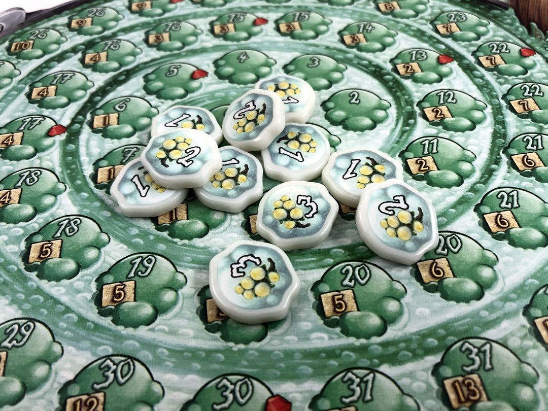 GeekUp Bit Set: Quacks of Quedlinburg: White Chip Booster Pack for use with the board game Quacks of Quedlinburg, REORDER, sold at the BoardGameGeek Store