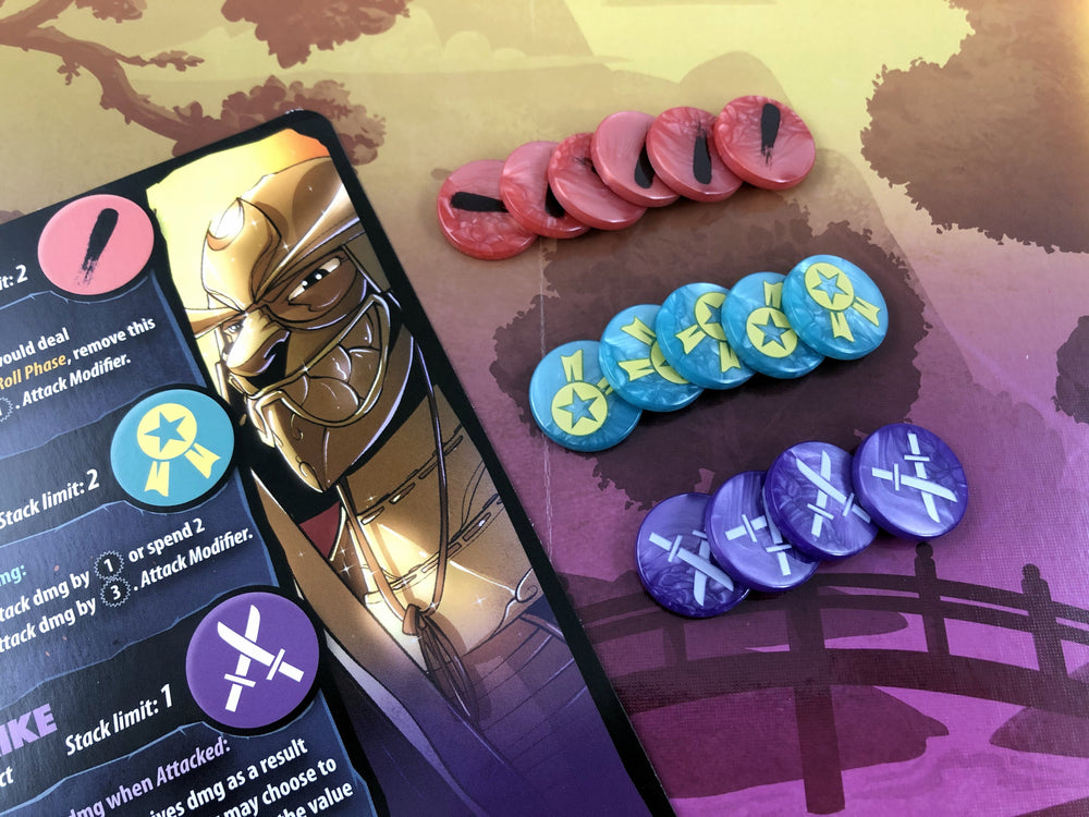 GeekUp Bit Set: Dice Throne Season 2 for use with the board game Dice Throne: Season 2, REORDER, sold at the BoardGameGeek Store