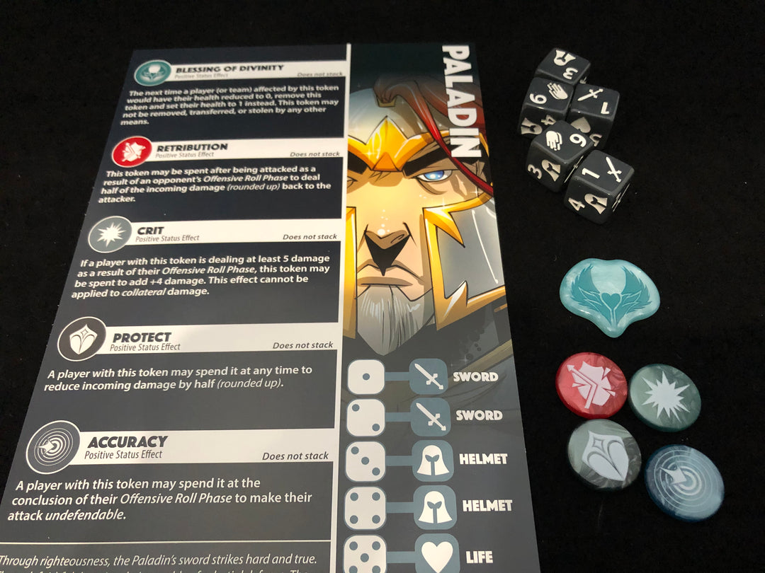 GeekUp Bit Set: Dice Throne Season 1 for use with the board game Dice Throne: Season 1, REORDER, sold at the BoardGameGeek Store