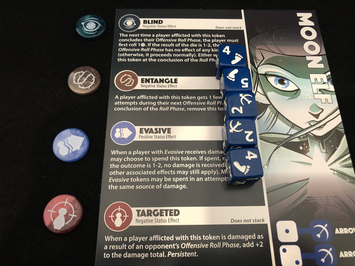 GeekUp Bit Set: Dice Throne Season 1 for use with the board game Dice Throne: Season 1, REORDER, sold at the BoardGameGeek Store