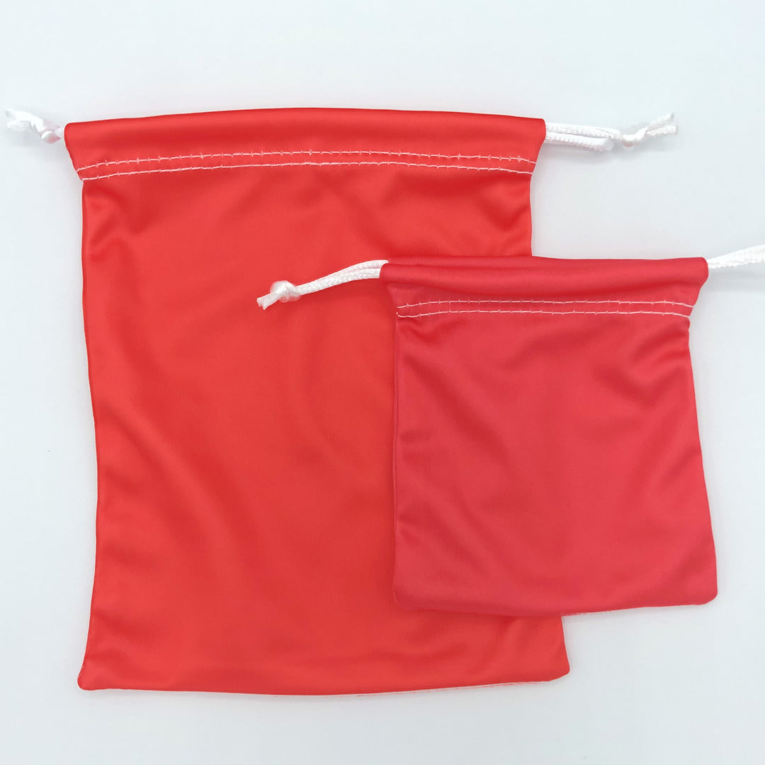 Microfiber Drawstring Bags for use with the board game REORDER, sold at the BoardGameGeek Store