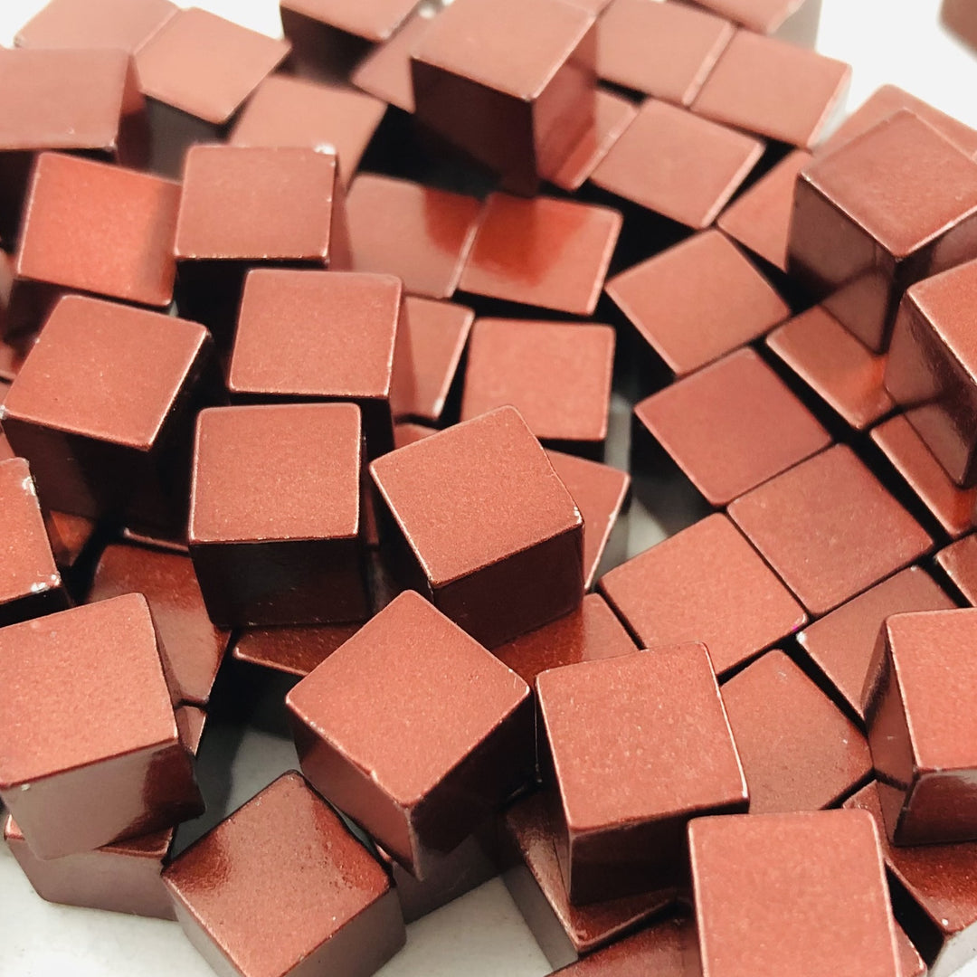Metal Cubes - 8 mm - Bag of 30 for use with the board game REORDER, sold at the BoardGameGeek Store