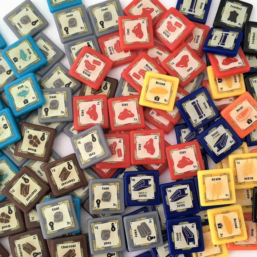 GeekUp Bit Set: Le Havre for use with the board game Le Havre, REORDER, sold at the BoardGameGeek Store