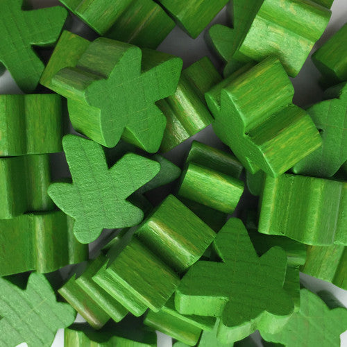 Wooden Meeples - Bag of 10 for use with the board game REORDER, sold at the BoardGameGeek Store