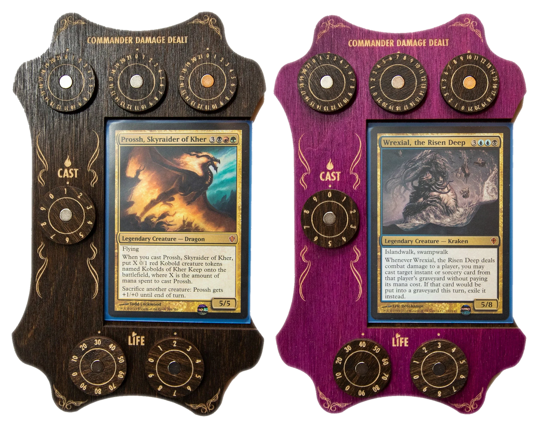 Strata Strike: Commander Command Zone Tray with Dial Counters for use with the board game Magic: the Gathering, sold at the BoardGameGeek Store