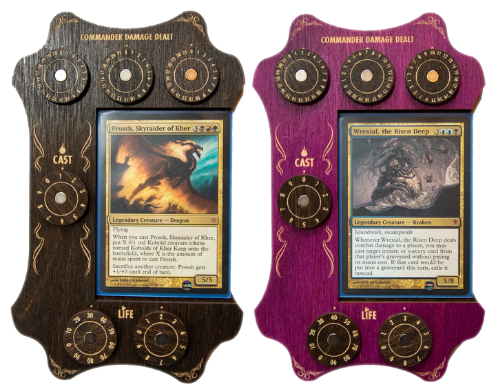 Strata Strike: Commander Command Zone Tray with Dial Counters for use with the board game Magic: the Gathering, sold at the BoardGameGeek Store