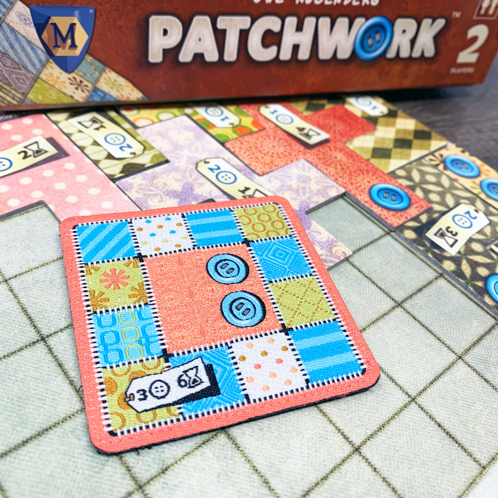 Geek Patch: Patchwork for use with the board game Geek Patch, Patchwork, Spring Sale, sold at the BoardGameGeek Store