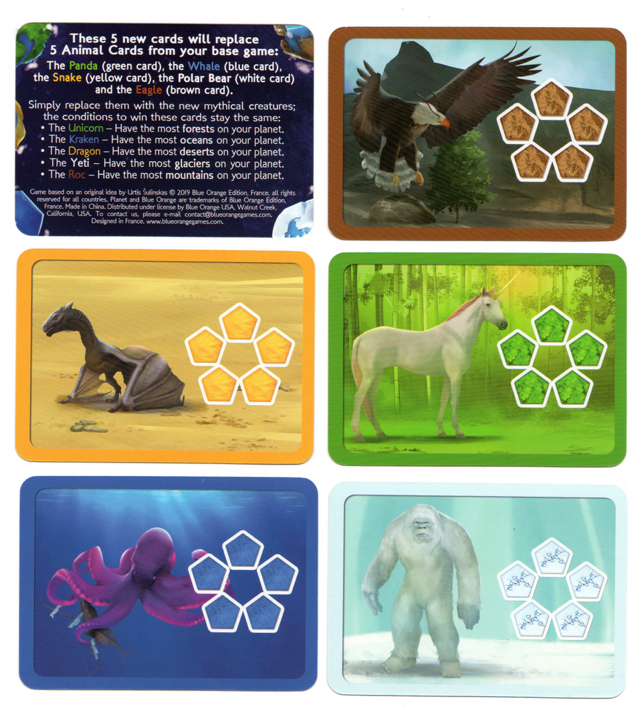 Planet: Mythical Creatures for use with the board game P, Planet, Spring Sale, sold at the BoardGameGeek Store