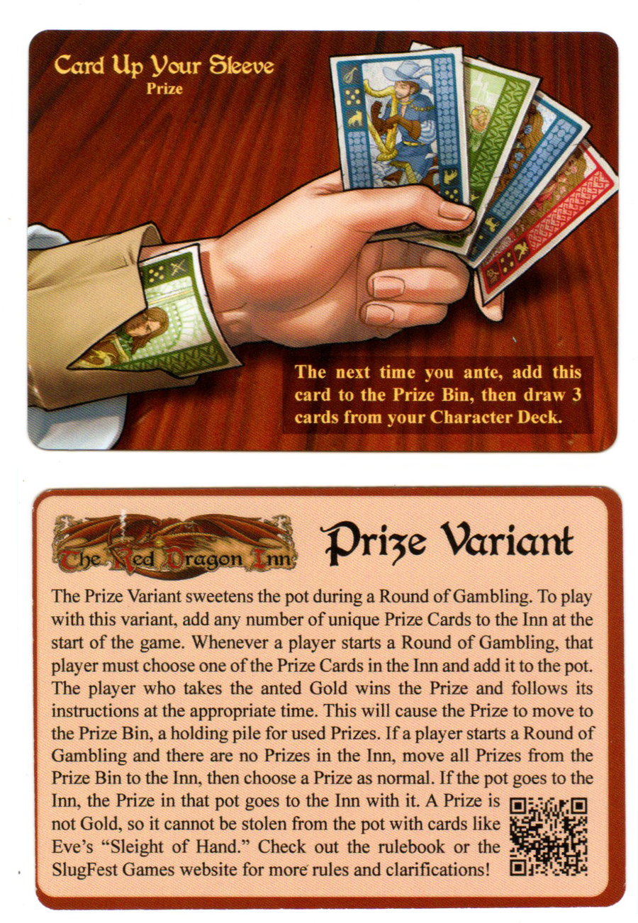Red Dragon Inn, The: Card Up Your Sleeve for use with the board game R, Red Dragon Inn, sold at the BoardGameGeek Store