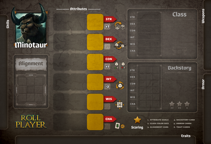 Roll Player: Minotaur Promo for use with the board game R, Roll Player, Spring Sale, sold at the BoardGameGeek Store