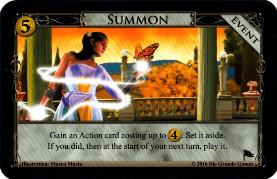 Dominion: Summon Promo Card for use with the board game D, Dominion, sold at the BoardGameGeek Store