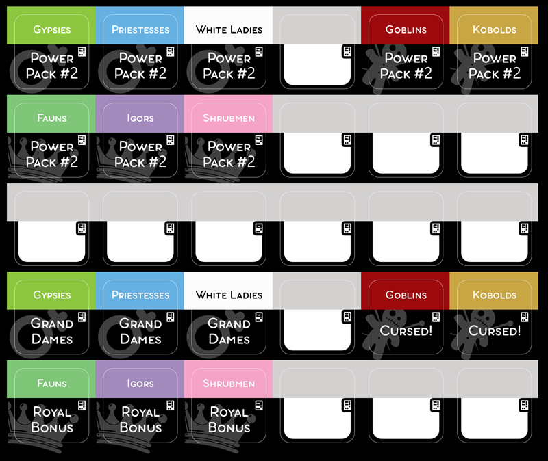 Game Trayz Sticker Sheet Set for use with Small World for use with the board game Game Trayz, REORDER, Small World, sold at the BoardGameGeek Store