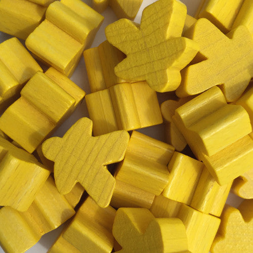Wooden Meeples - Bag of 10 for use with the board game REORDER, sold at the BoardGameGeek Store