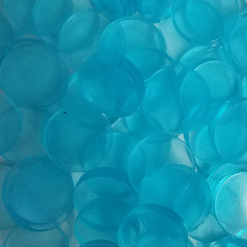 Translucent Plastic Discs - 15 mm - Bag of 30 for use with the board game REORDER, sold at the BoardGameGeek Store