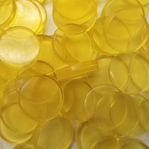 Translucent Plastic Discs - 15 mm - Bag of 30 for use with the board game REORDER, sold at the BoardGameGeek Store