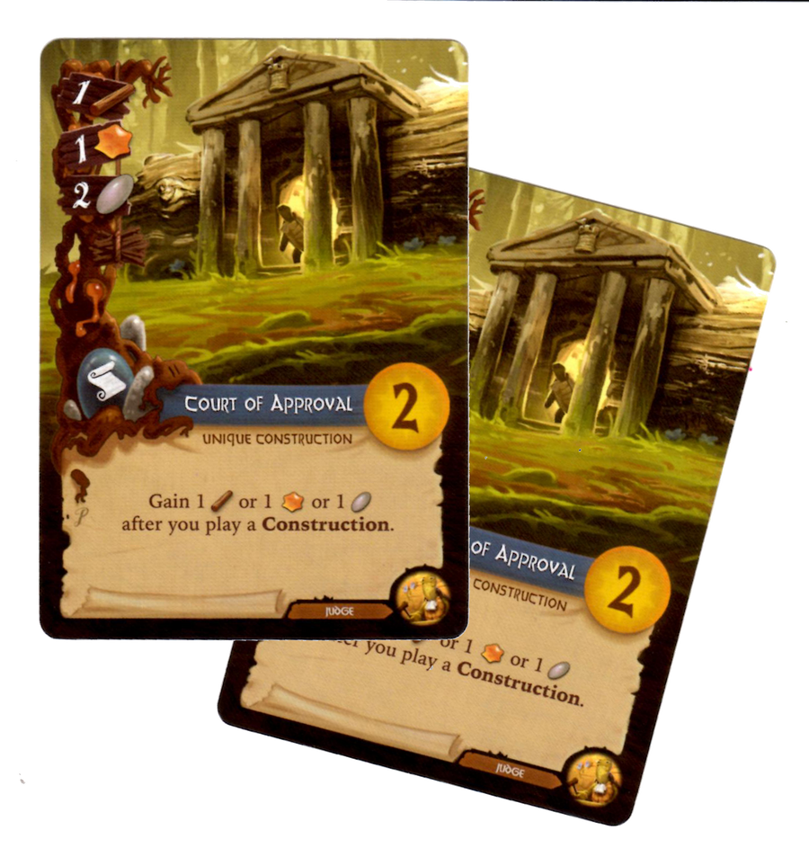 Everdell: Court of Approval Alternate Art Promo Card for use with the board game E, Everdell, sold at the BoardGameGeek Store