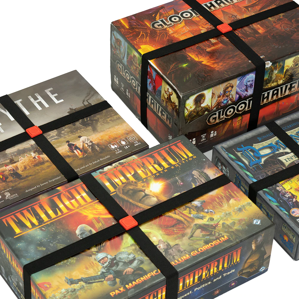 GeekOn Box Bands (set of 5) for use with the board game GeekOn, REORDER, sold at the BoardGameGeek Store