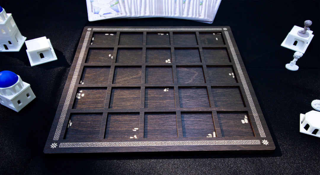 Strata Strike - Santorini Wooden Boards for use with the board game Santorini, sold at the BoardGameGeek Store