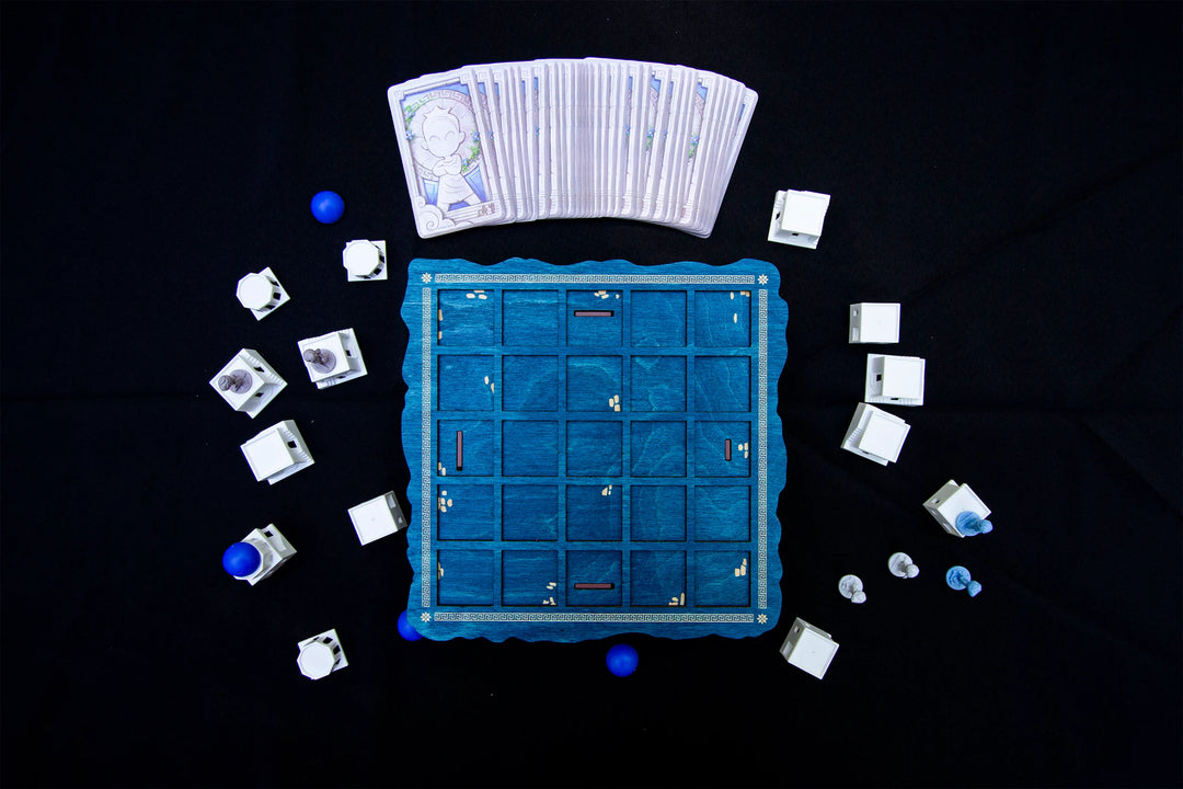 Strata Strike - Santorini Wooden Boards for use with the board game Santorini, sold at the BoardGameGeek Store