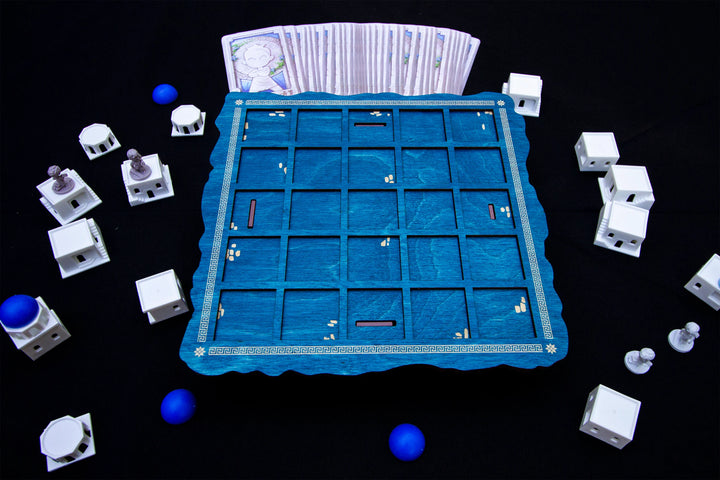 Strata Strike - Santorini Wooden Boards for use with the board game Santorini, sold at the BoardGameGeek Store