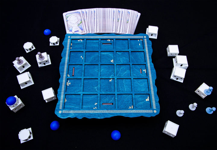 Strata Strike - Santorini Wooden Boards for use with the board game Santorini, sold at the BoardGameGeek Store