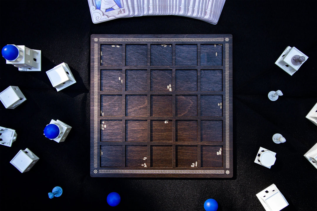 Strata Strike - Santorini Wooden Boards for use with the board game Santorini, sold at the BoardGameGeek Store