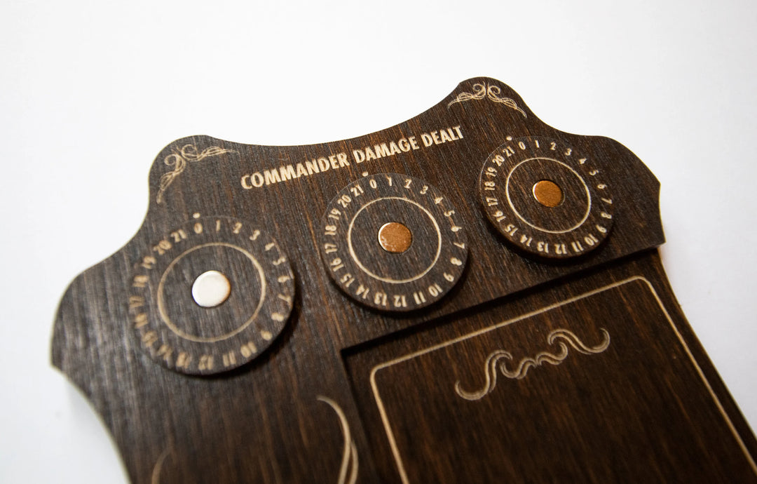 Strata Strike: Commander Command Zone Tray with Dial Counters for use with the board game Magic: the Gathering, sold at the BoardGameGeek Store