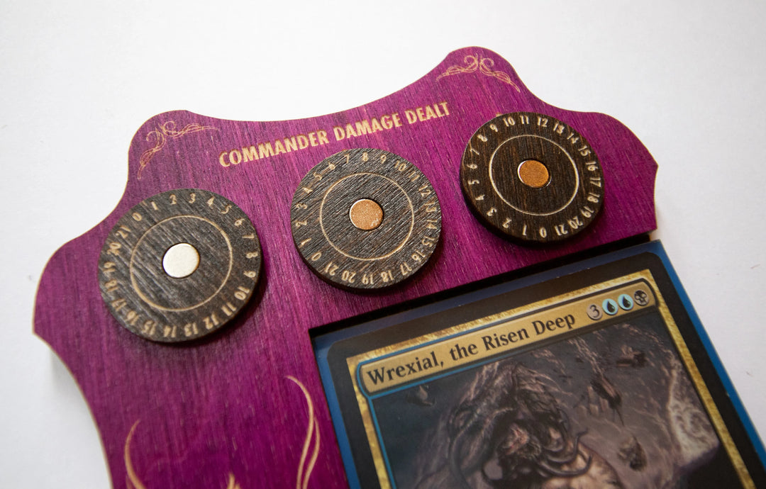 Strata Strike: Commander Command Zone Tray with Dial Counters for use with the board game Magic: the Gathering, sold at the BoardGameGeek Store