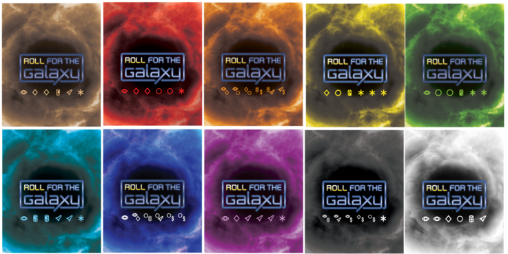 GeekUp Bag Set: Roll For the Galaxy for use with the board game Roll for the Galaxy, sold at the BoardGameGeek Store