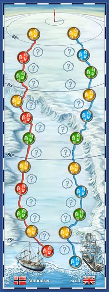 Game board from the board game 1911: Amunden vs. Scott