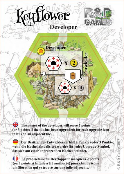 Keyflower: Developer for use with the board game K, Keyflower, Spring Sale, sold at the BoardGameGeek Store