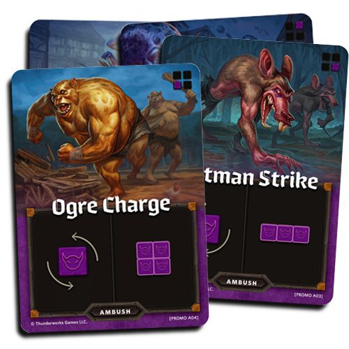 Cartographers: A Roll Player Tale - Ambush Promo Packs for use with the board game C, Cartographers: A Roll Player Tale, sold at the BoardGameGeek Store