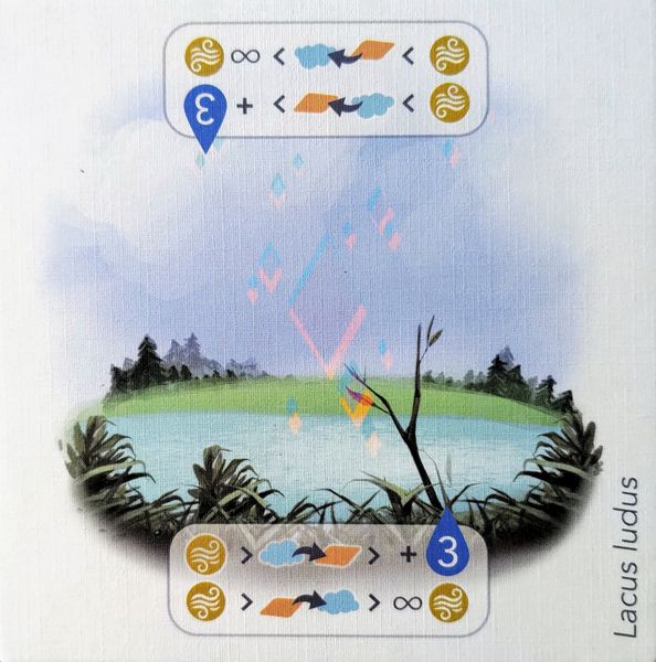 Petrichor - Lake Promo Tile for use with the board game P, Petrichor, sold at the BoardGameGeek Store