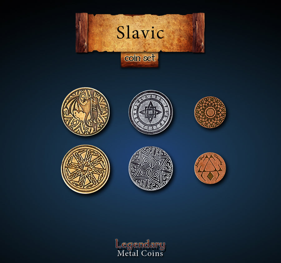 Legendary Metal Coins: Slavic Coin Set for use with the board game , sold at the BoardGameGeek Store
