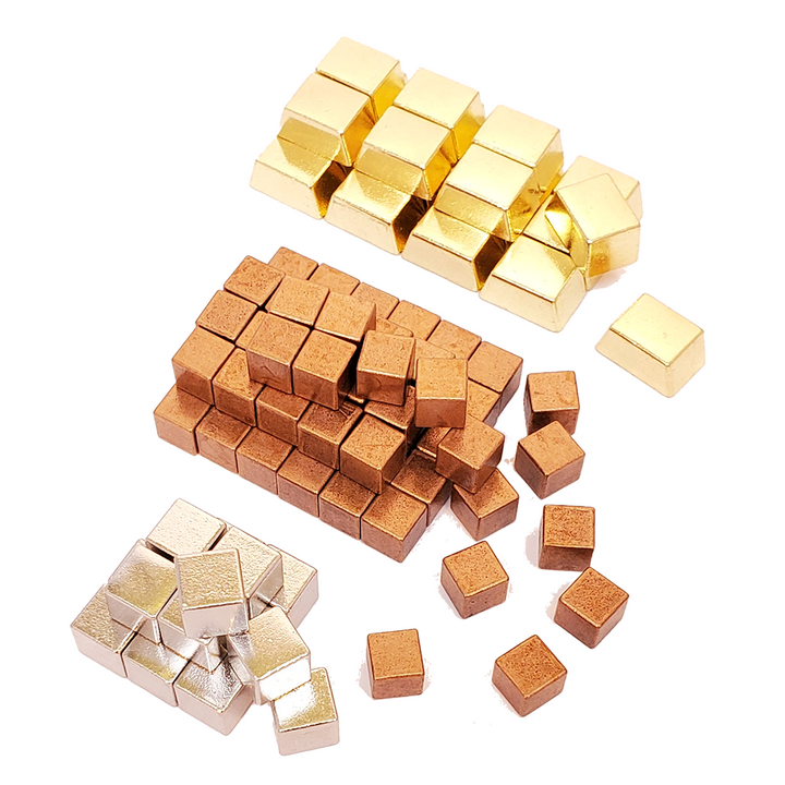 Top Shelf Gamer: Metal Upgrade Cubes for Terraforming Mars™ for use with the board game REORDER, Terraforming Mars, Top Shelf Gamer, sold at the BoardGameGeek Store