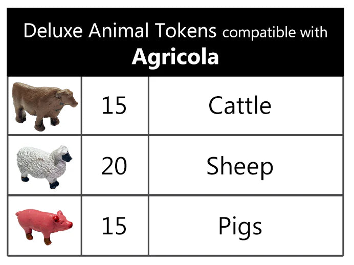 Top Shelf Gamer: Deluxe ANIMAL Token Bundle compatible with Agricola