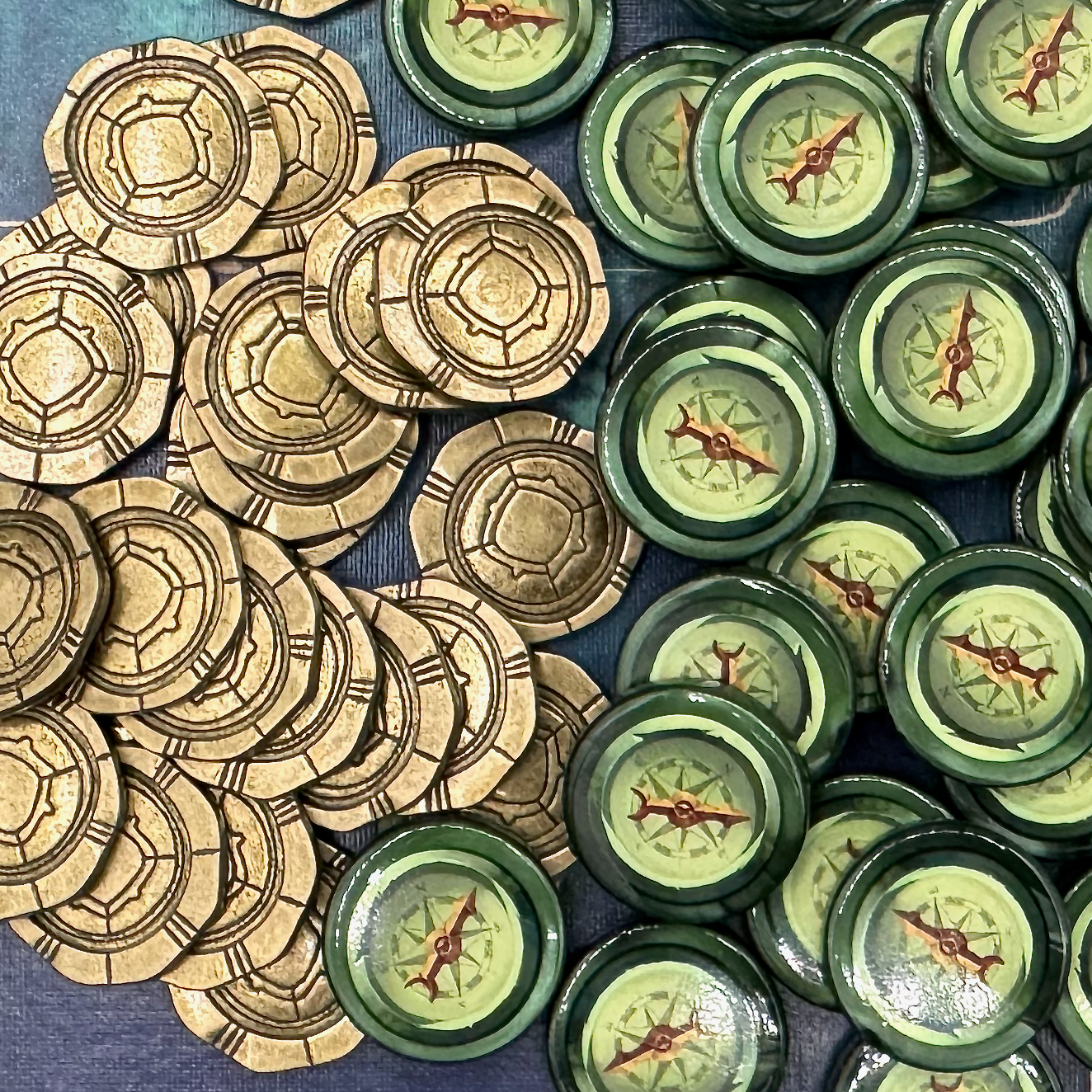 Lost Ruins of Arnak - Coins and Compasses GeekUp Bits (54 pcs)