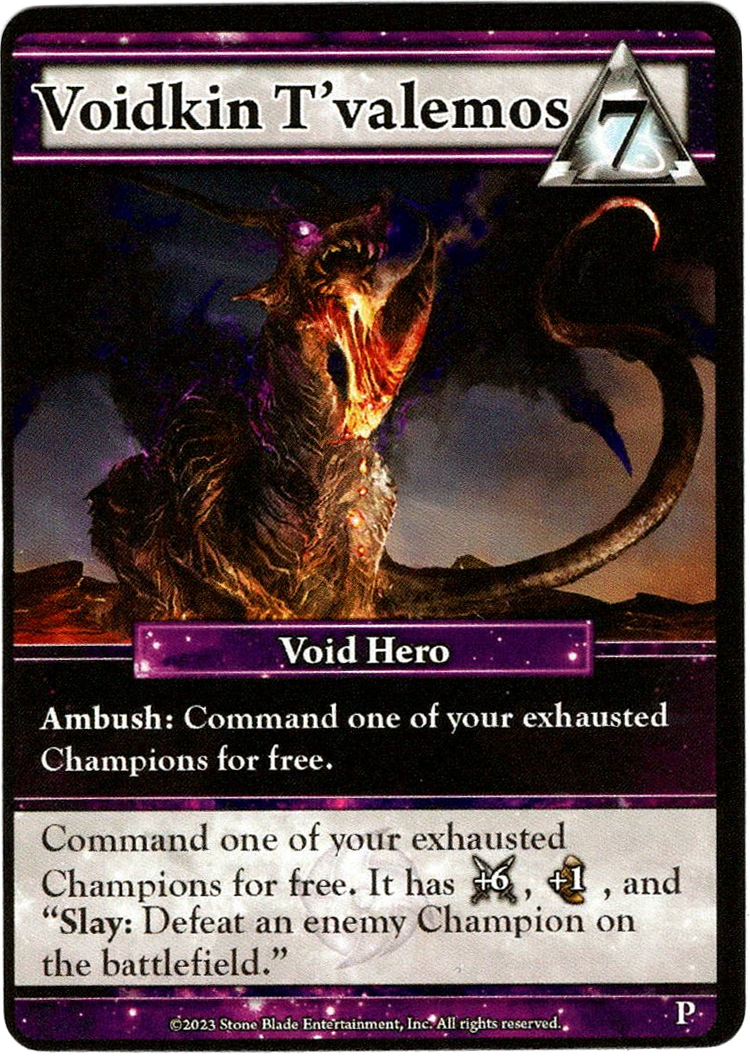 A single card for use in the board game Ascension Tactics. The card has its title printed at the top, an illustration a dragon-like monster in the center, and text describing the card's ability in the game at the bottom.